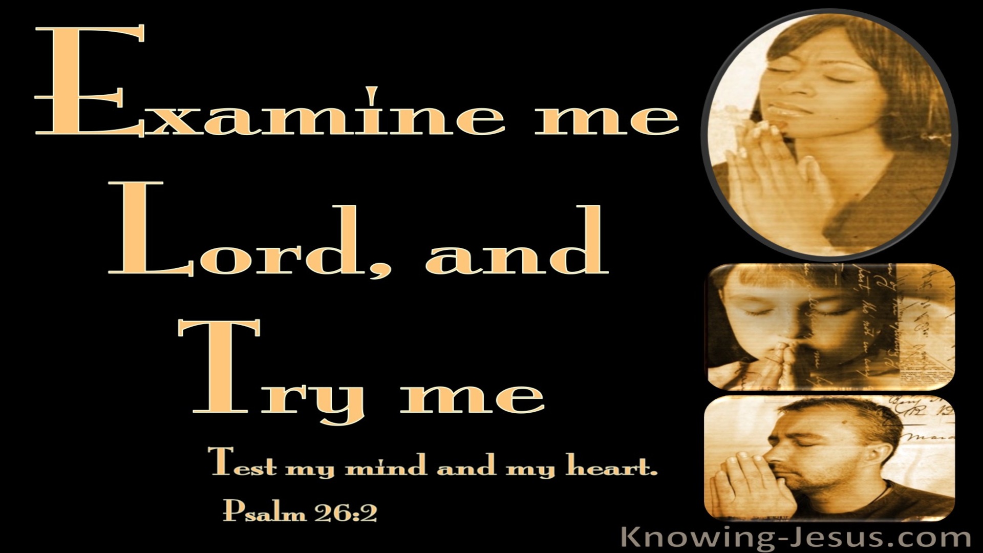 Psalm 26:2 Examine Me, Try Me, Test My Heart And Mind (orange)